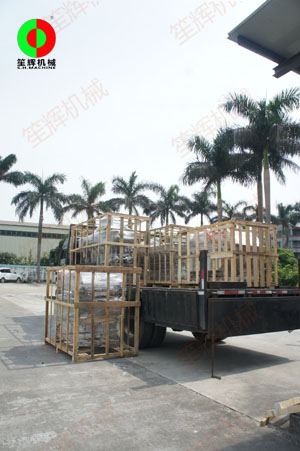 山東客戶朱先生訂制的一套渦流洗菜機組完工交貨！