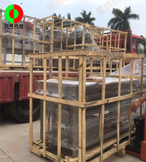 河南客戶訂購的大批蔬果清洗處理生產(chǎn)線順利出貨交付客戶！