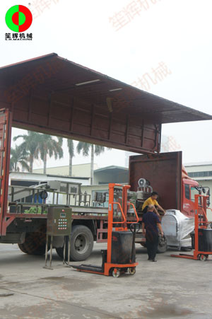 雞蛋清洗,風(fēng)干,光檢,打蛋生產(chǎn)線裝車交付！